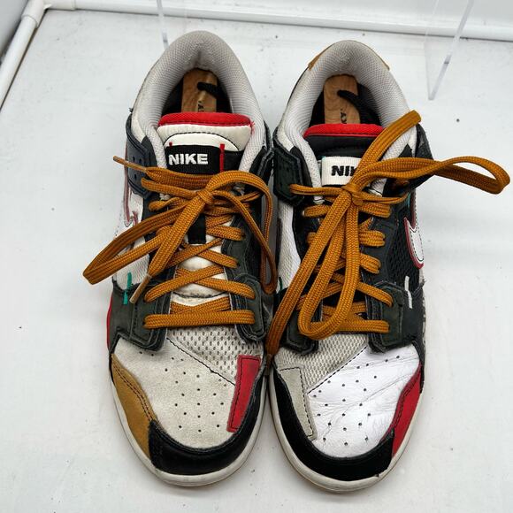 Nike Dunk Shoes Mens 8.5 Low Scrap Premium University Red Blue White Dn1775-001 - Picture 2 of 10